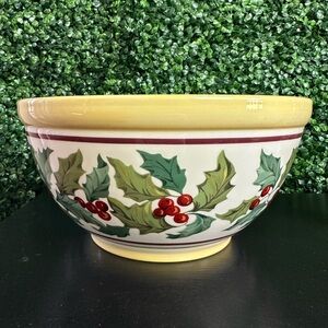 Vintage Longaberger American Holly Pattern Mixing Bowl